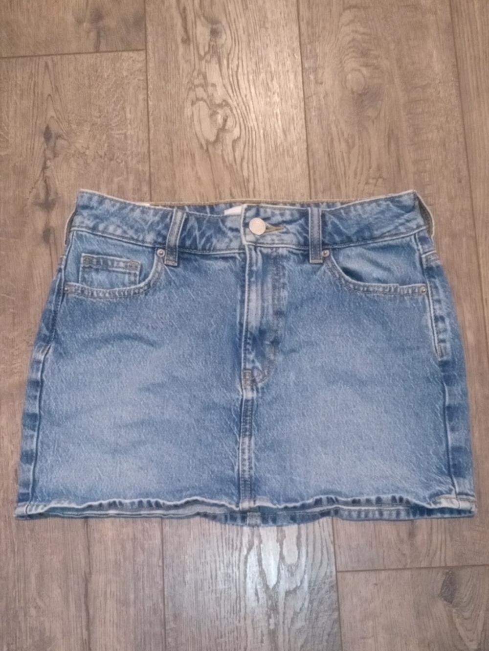 PacSun Washed Light Blue Denim Mini Skirt